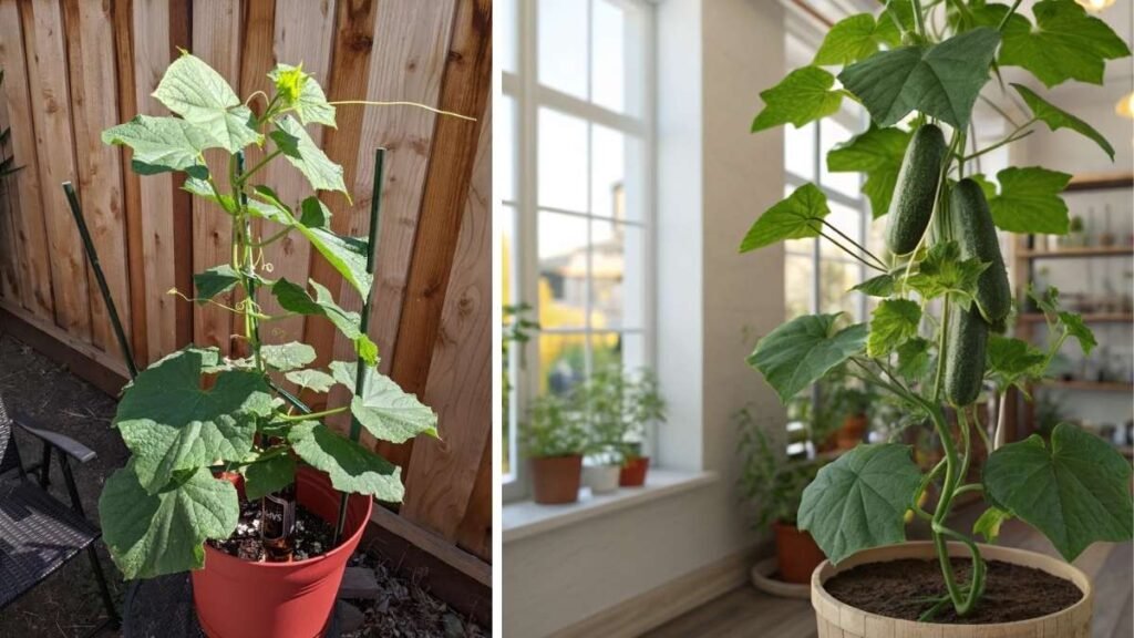 How to Grow Cucumbers on Container in Balcony Garden